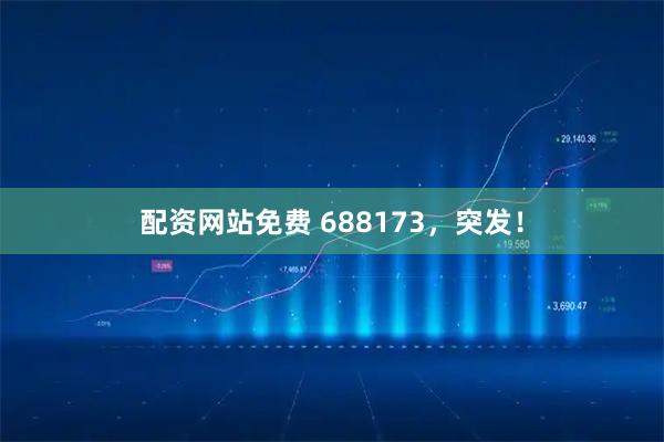 配资网站免费 688173，突发！